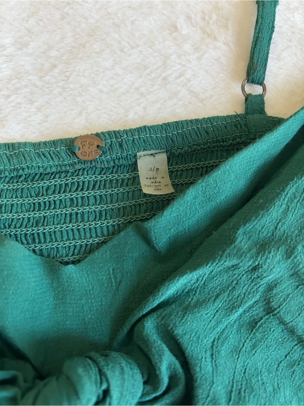 Free People FP One Palermo Green Bow Front Crop Top Small - Picture 5 of 7